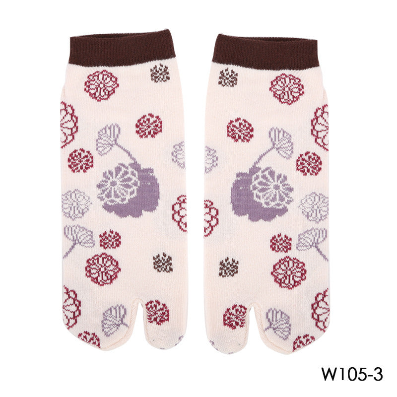 Two-finger Socks Cotton Comfortable Ladies