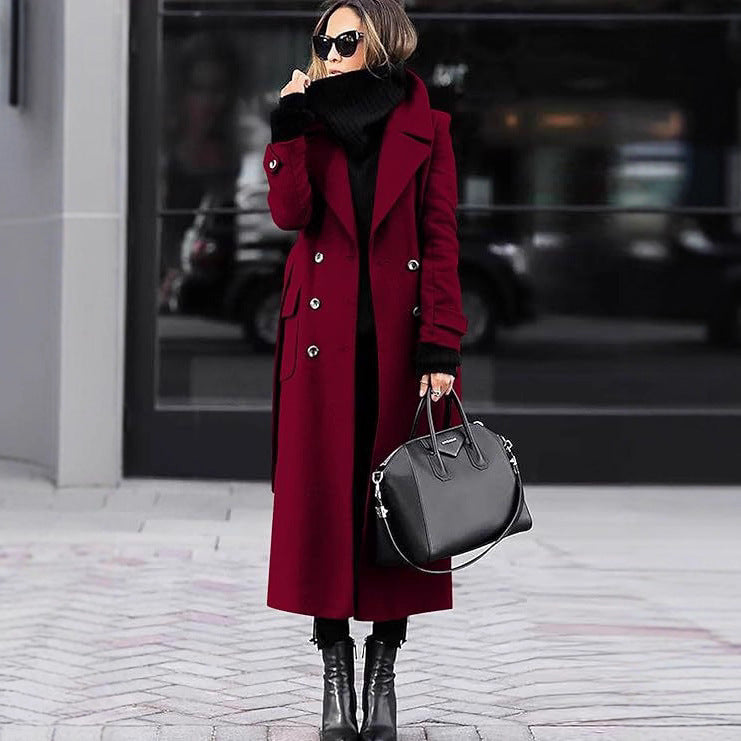 Thick Wool Women's Coat Extended