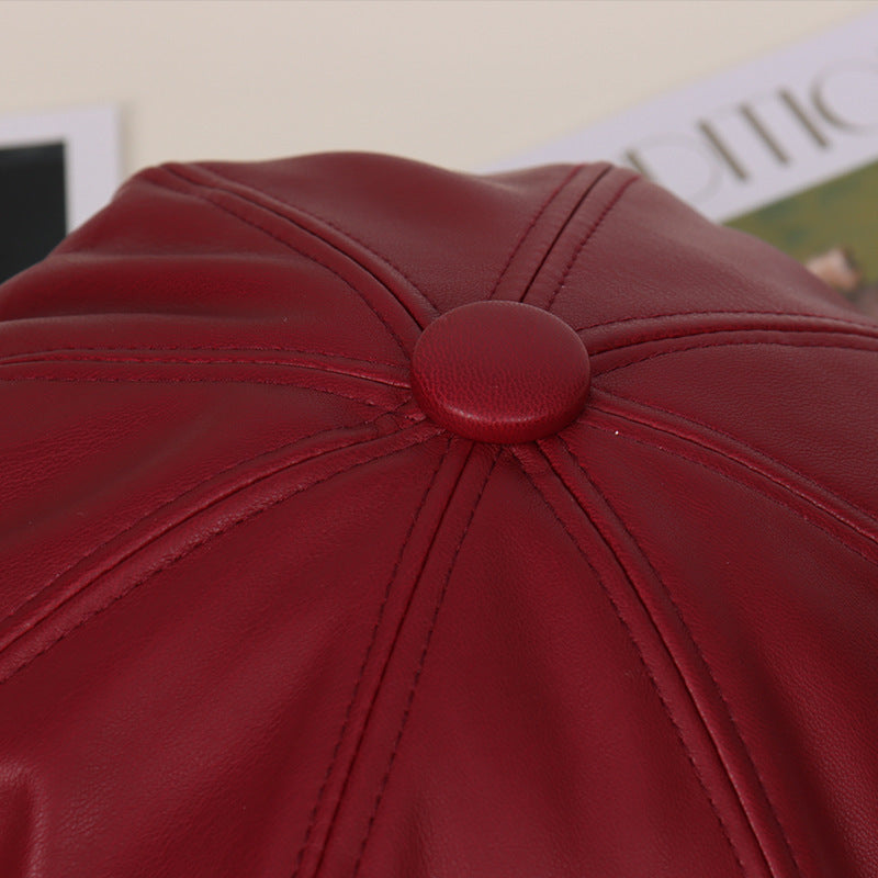 Temperament Korean Style Octagonal Pumpkin Hat Literary Style