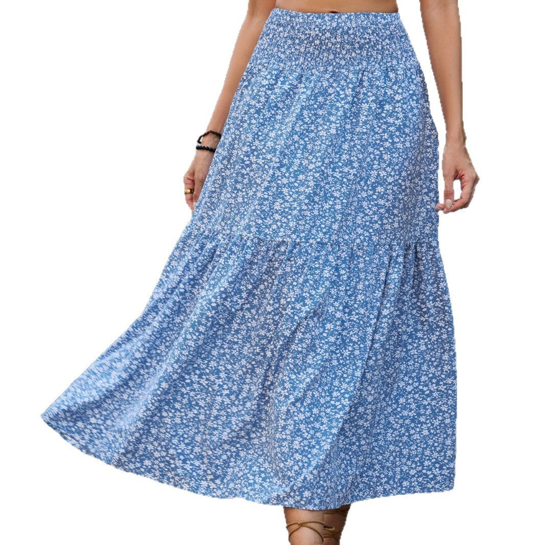 Floral Slim-fitting High Waist Skirt For Women