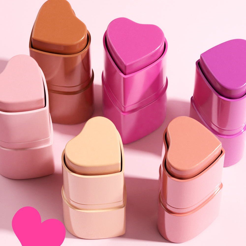 6 Colors Love Heart Blusher Contour Stick Facial Modification - Eshtree