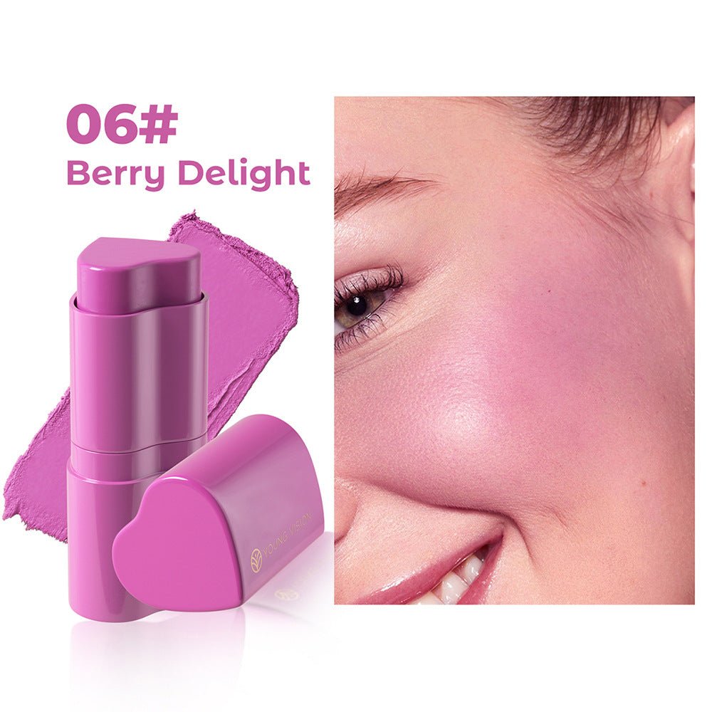 6 Colors Love Heart Blusher Contour Stick Facial Modification - Eshtree
