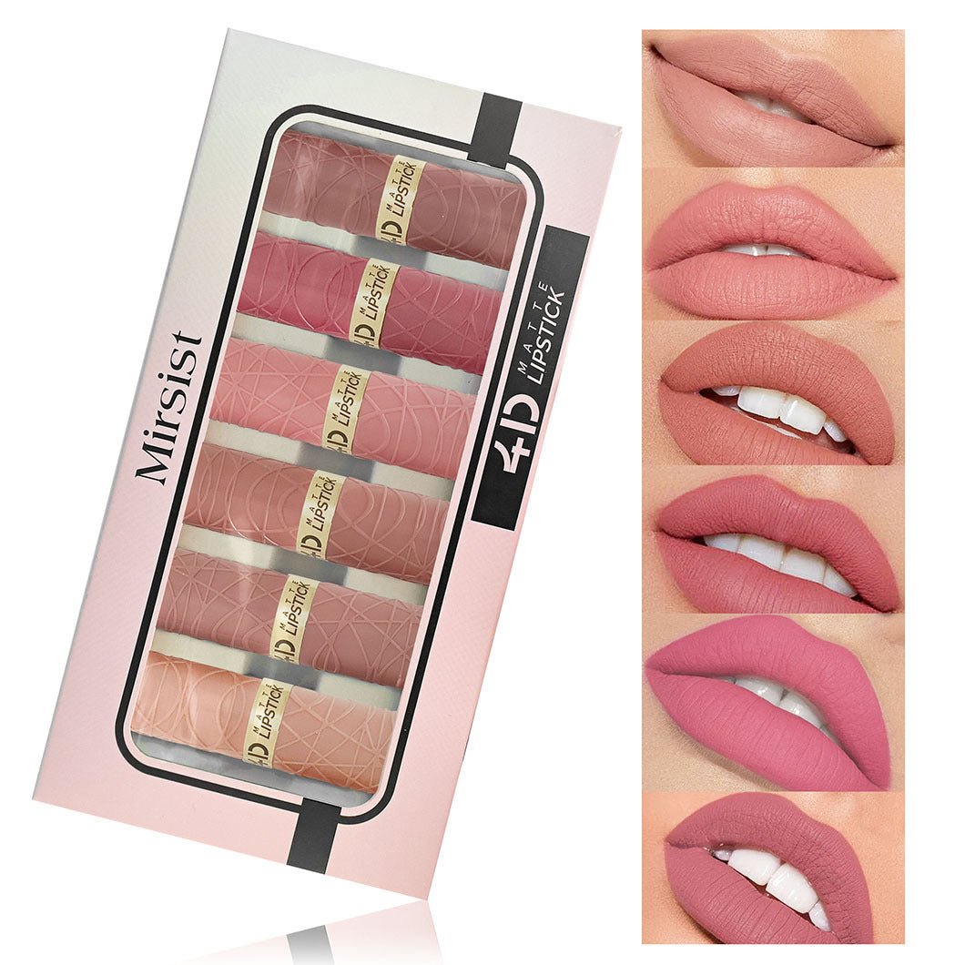 6 - pack Matte Finish Lipstick Lasting - Eshtree