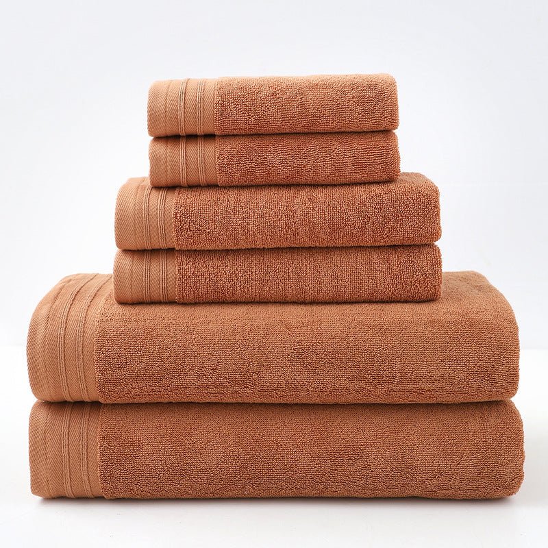 6 - Piece Pure Cotton Bath Towel Set All - Cotton Towel Set - Eshtree