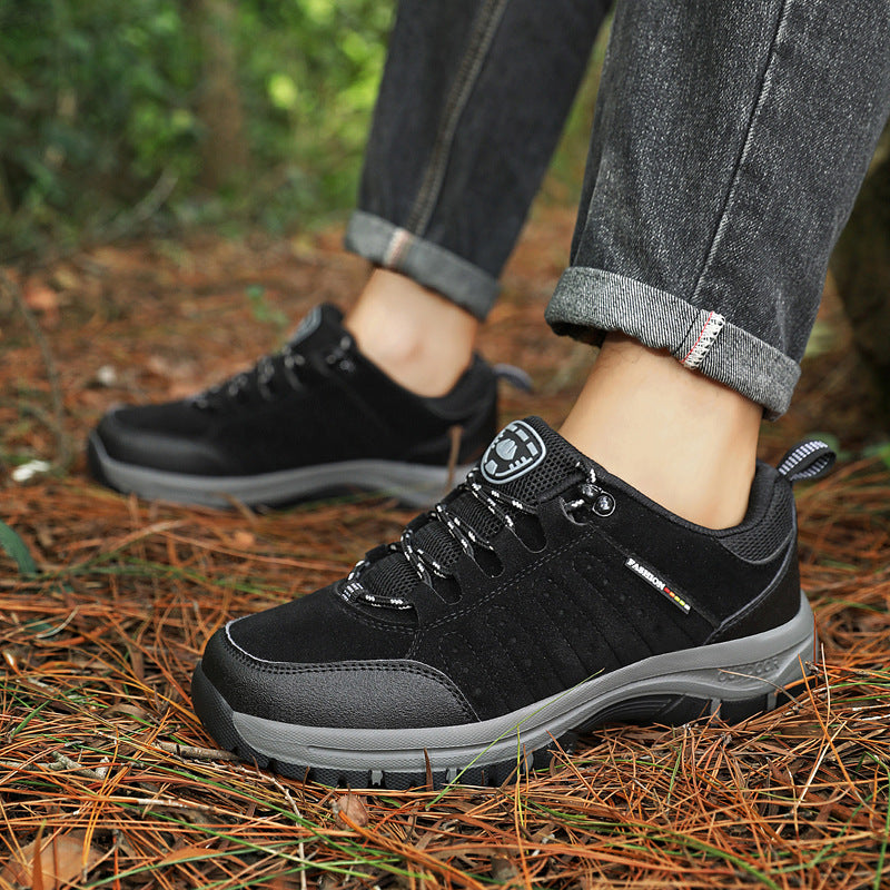 Mens And Womens Autumnwinter Leather Hiking Shoes Lightweight Outdoor Sports