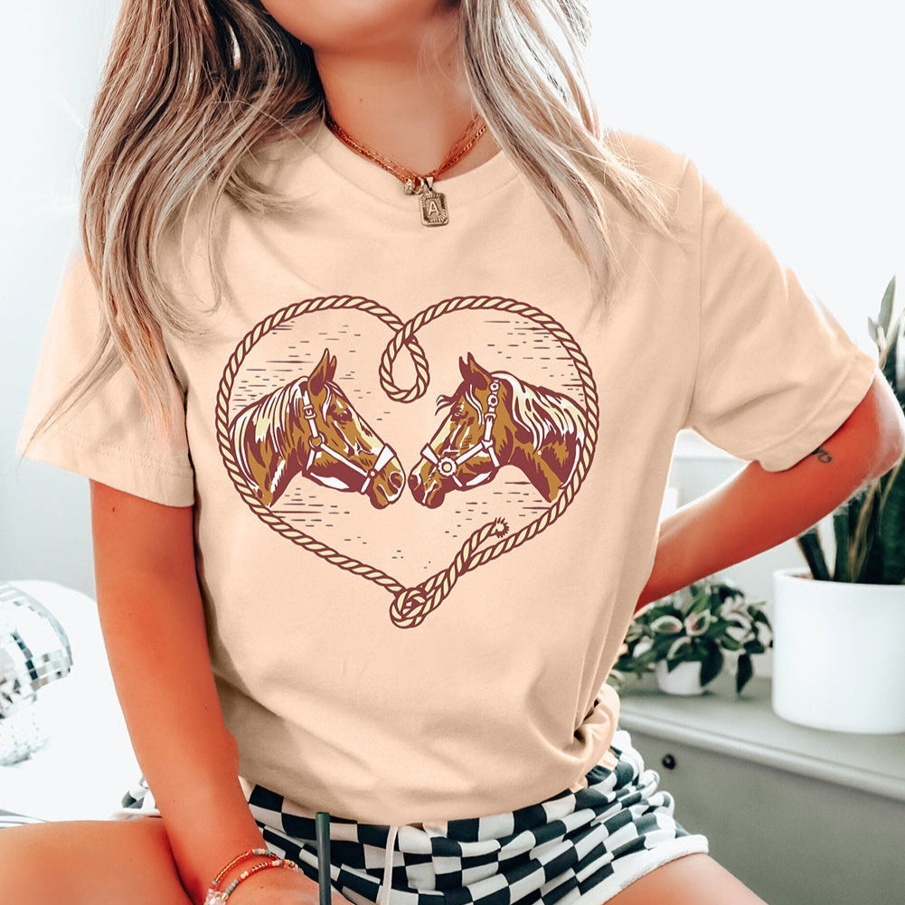 Loose Short Sleeves T-shirt Round Neck