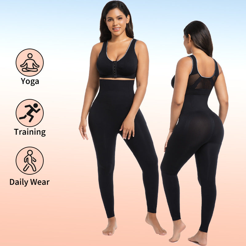 High Waist Belly Contracting Running Sports Fitness Hip Raise Yoga Pants