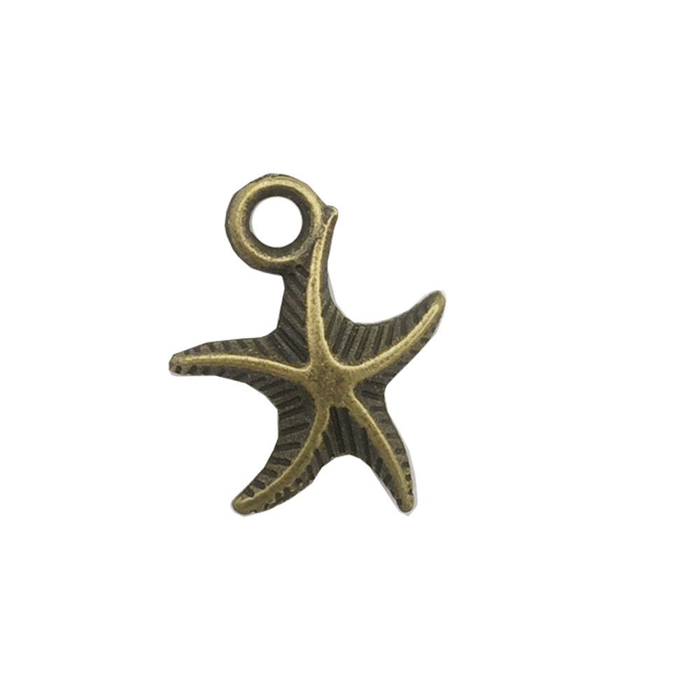 Retro Tibetan Silver Antique Brass Alloy DIY Accessories Marine Turtle Shell Necklace Bracelet Jewelry