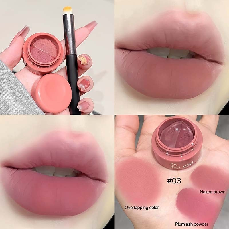 Soft-focus Dual-tone Matte Lip Glaze With A Frosted Texture