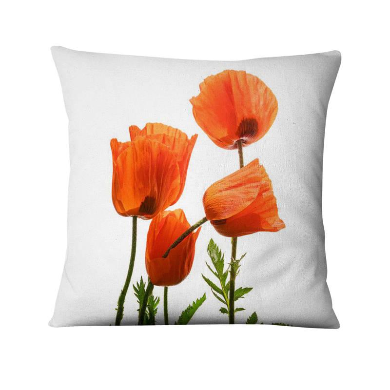 Floral Digital Print Pillowcase Green Plant Cushion Cover