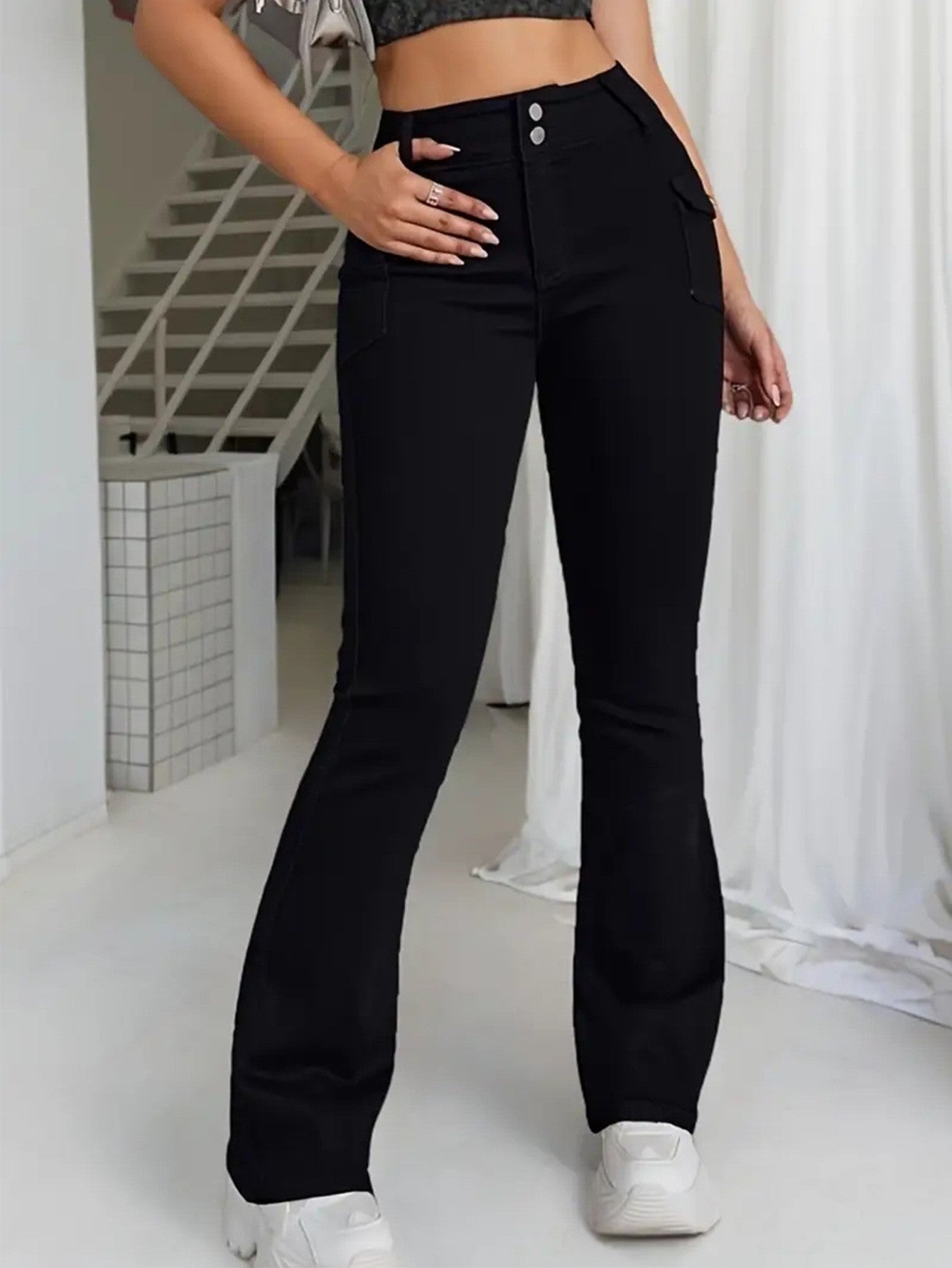 Elastic Slim-Fit Versatile Womens Jeans