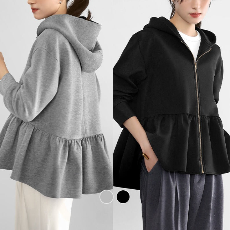 New Japanese And Korean Style Women's Hooded Sweatshirt Jacket