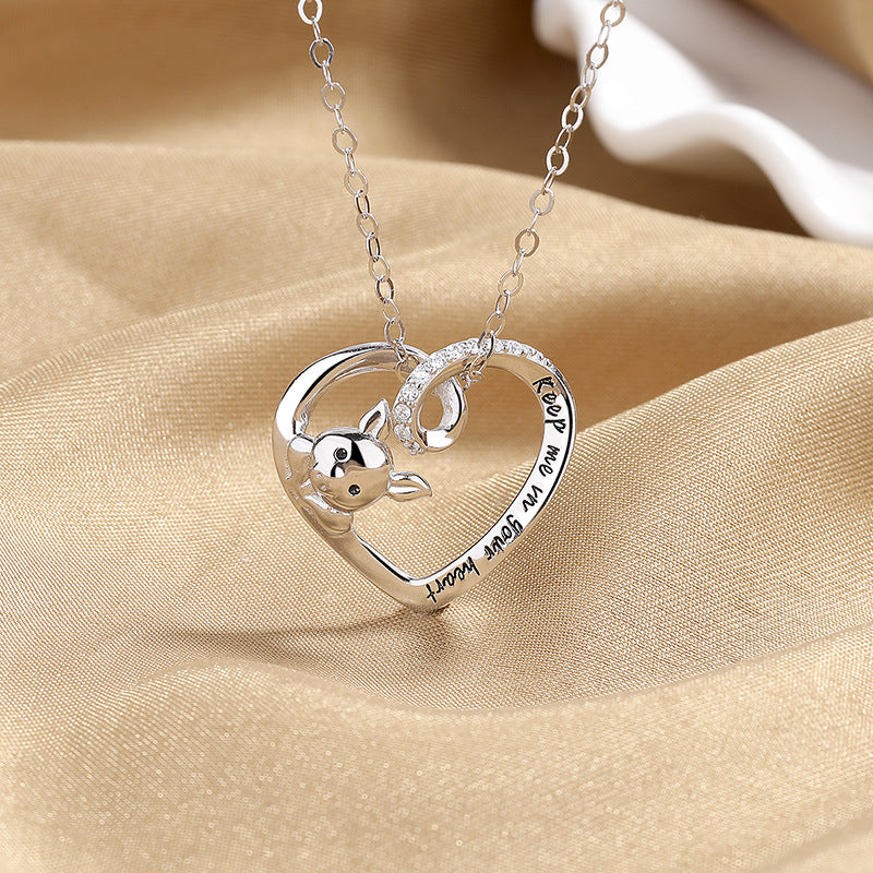 925 Sterling Silver Necklace With A Little Pig Pendant, Single Pendant For Women