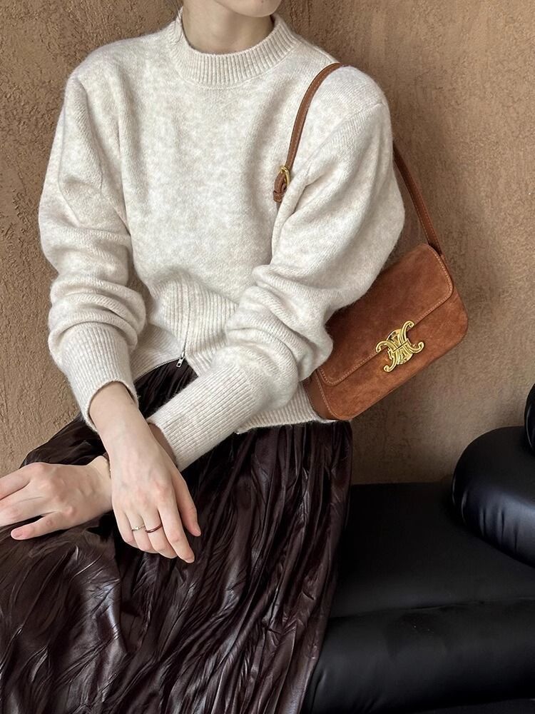 Casual Round Neck Sweater For Women