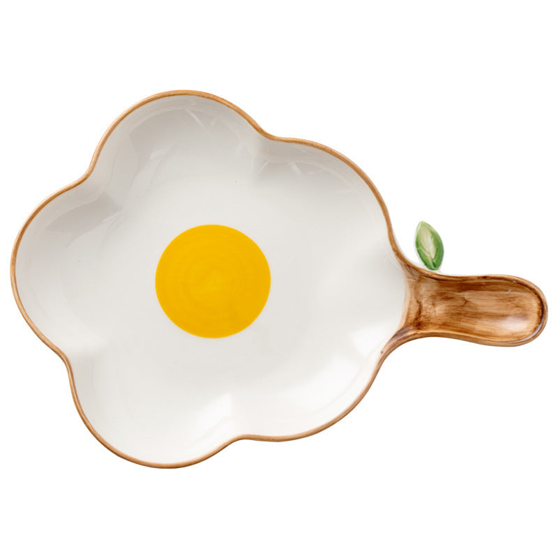 Simple SUNFLOWER Ceramic Poached Egg Household Creative Tableware