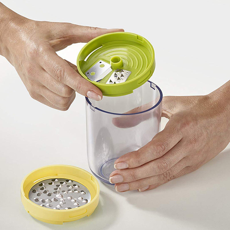 Hand - Held Rotary Vegetable Cutter Three - In - One Function