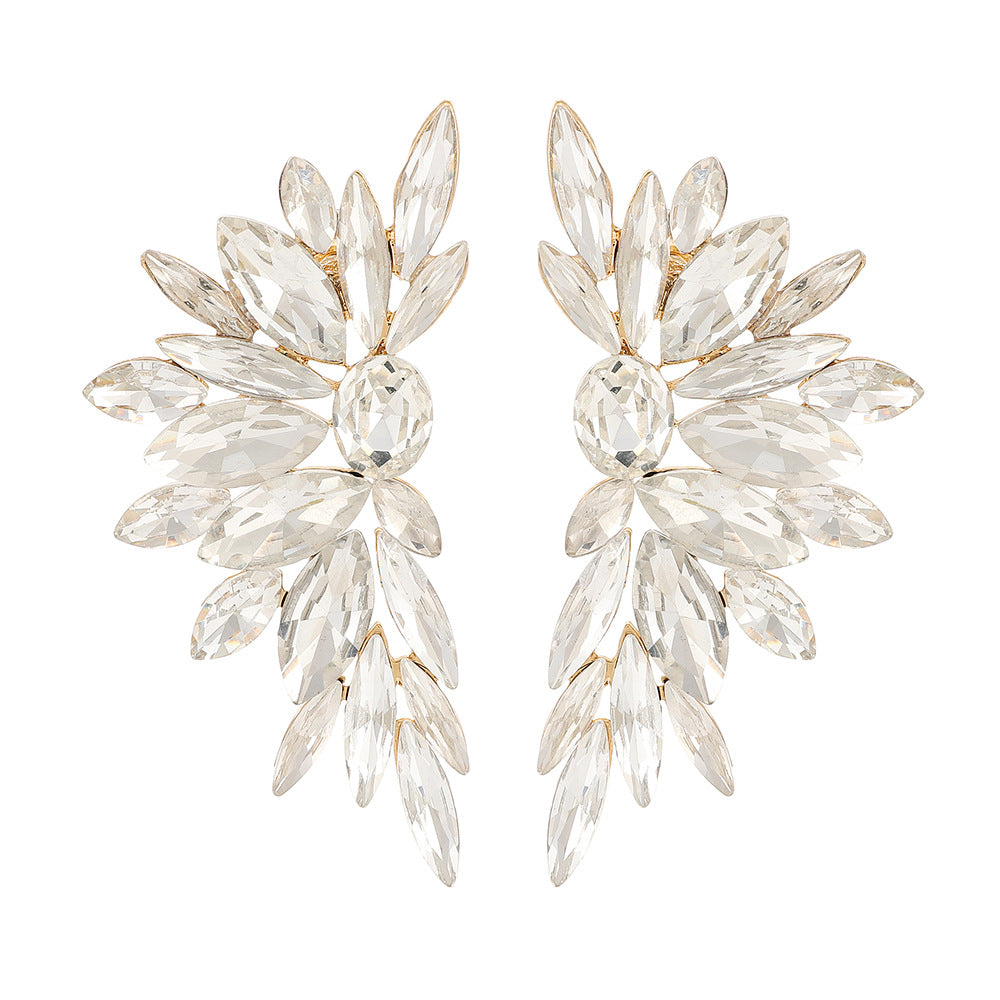 Fashionable Rhinestone Alloy Large Earrings