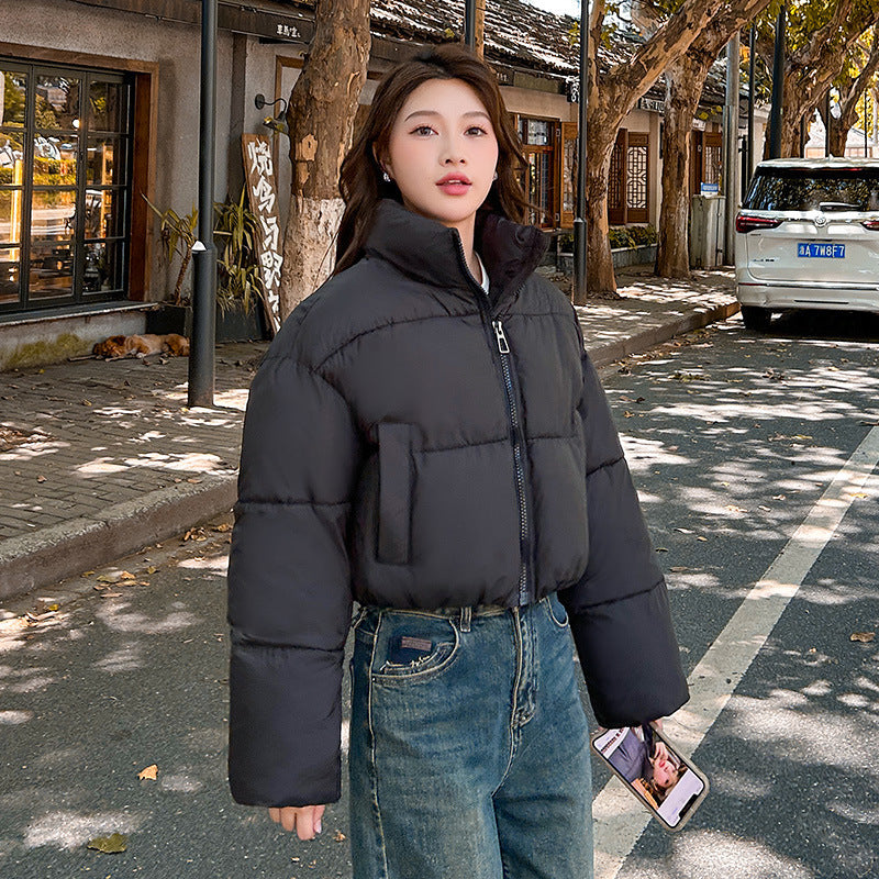 Stand-up Collar Thick Down Cotton Jacket Coat
