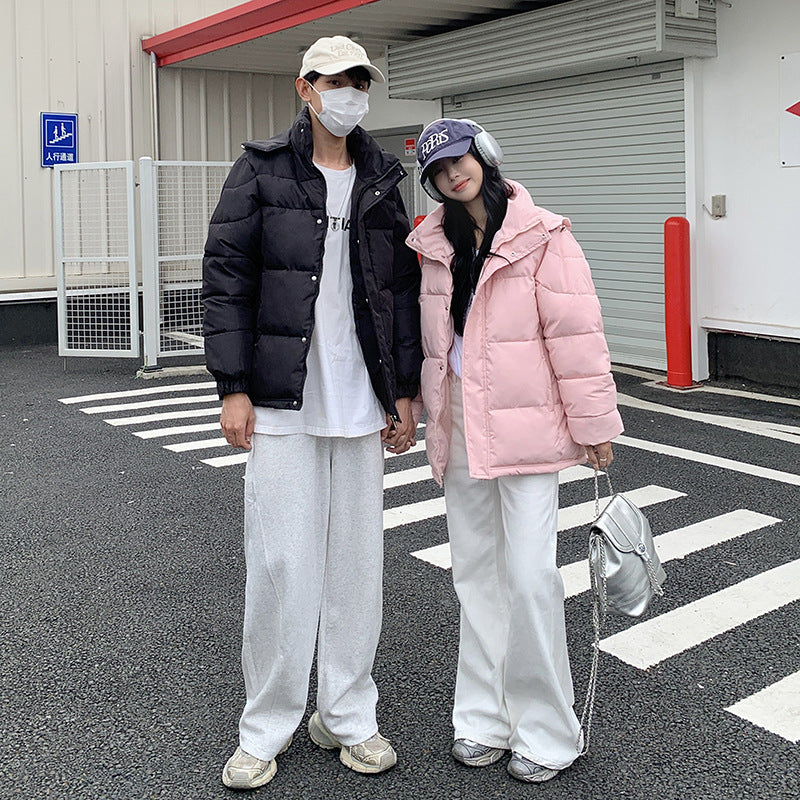 Short Cotton Jacket Women's Warm Hooded Windproof Cotton-padded Jacket