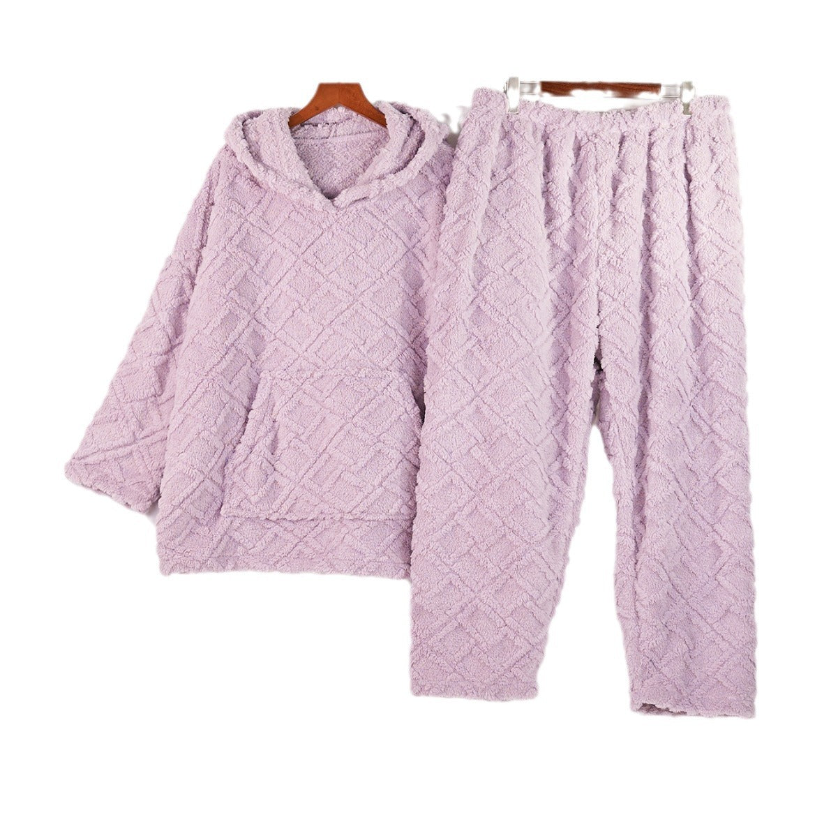 Large Size Women's Pajamas Autumn And Winter Velvet Hooded