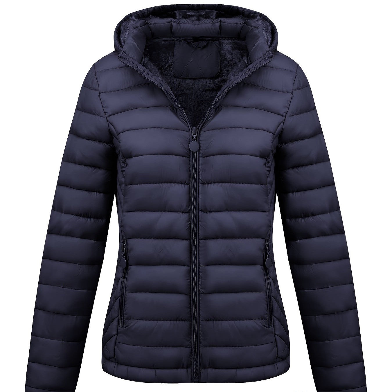 Women's Lightweight Hooded Winter Jacket Nylon Material