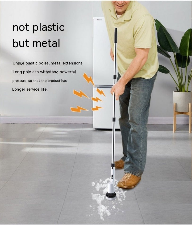 7 - in - 1 Wireless Cleaning Brush Long Handle Retractable Bathroom Toilet Floor Electric Brush - Eshtree