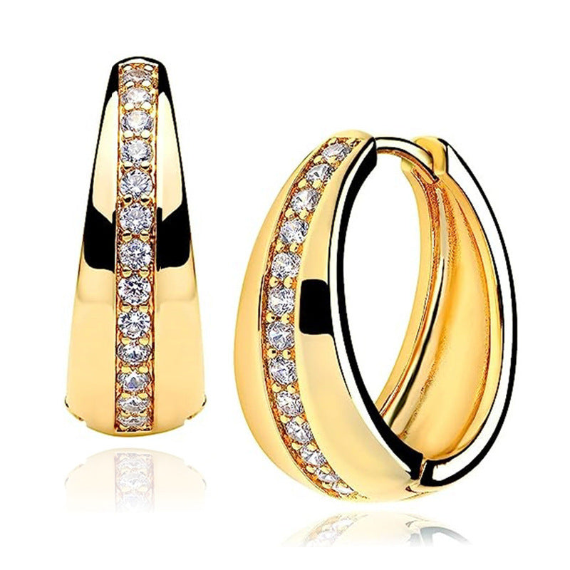 French-style Teardrop U-shaped Earrings For Women