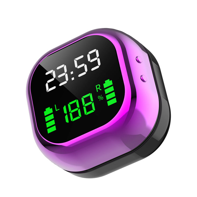 LED color screen three true display clock bluetooth headset