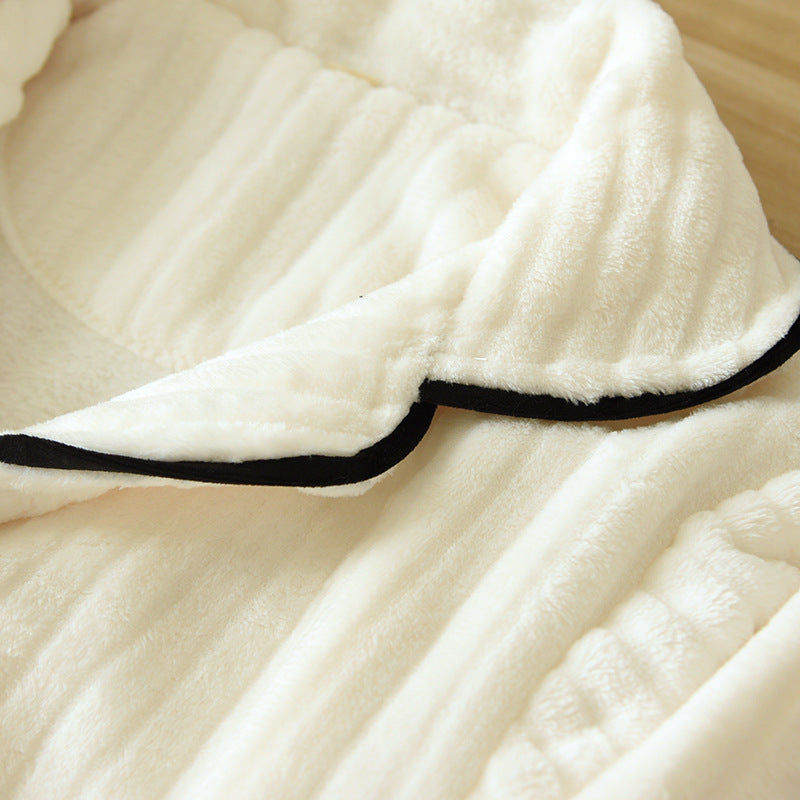 Coral Fleece Spring, Autumn And Winter Pajamas Women's Suit