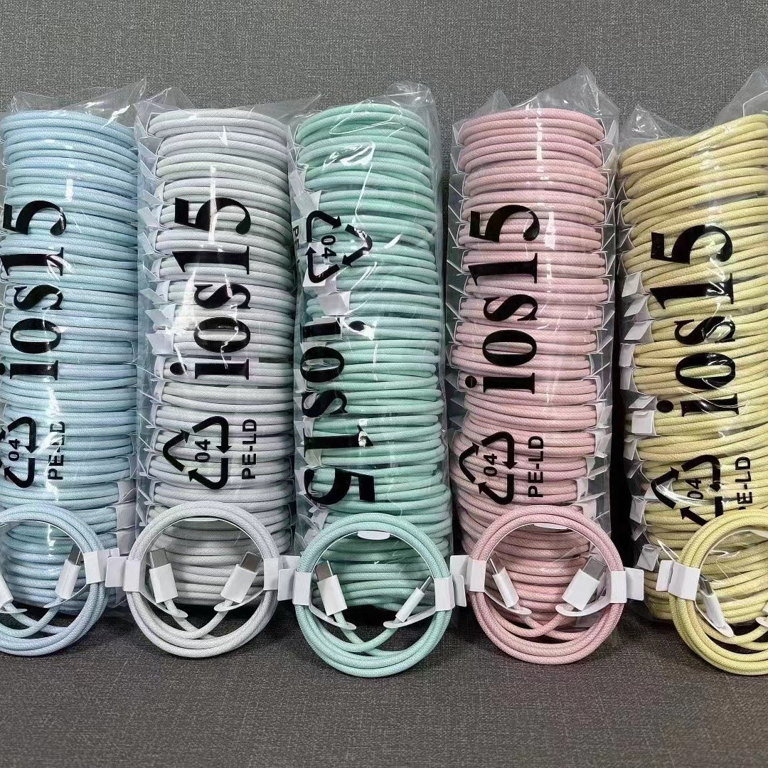 Data Cable Fast Charge Line Macaron Charging