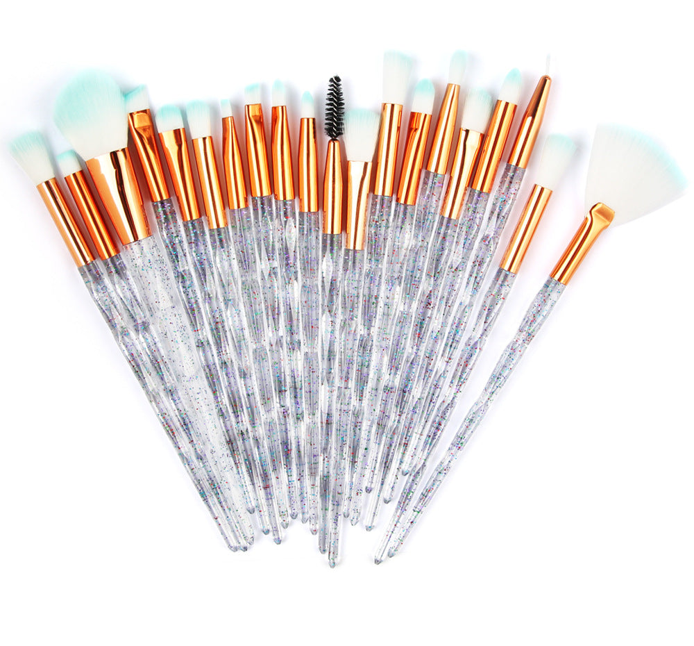Diamond Makeup Brush Set (20 Pcs)