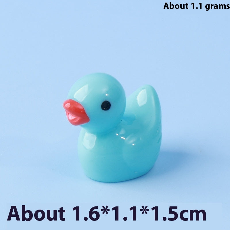 Resin Shrink Mini Little Duck Pendant