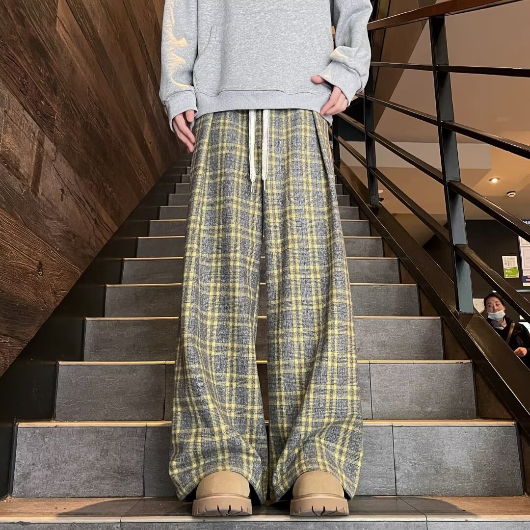 Fashion Plaid Casual Pants For Men And Women