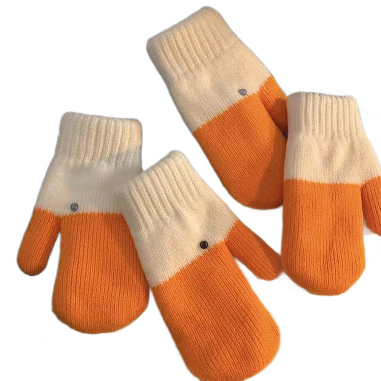 Handmade Funny Swan Knitted Knitting Wool Gloves