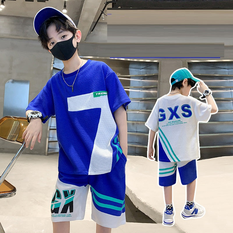Summer Sports Big Children's Thin Short-sleeved Suit