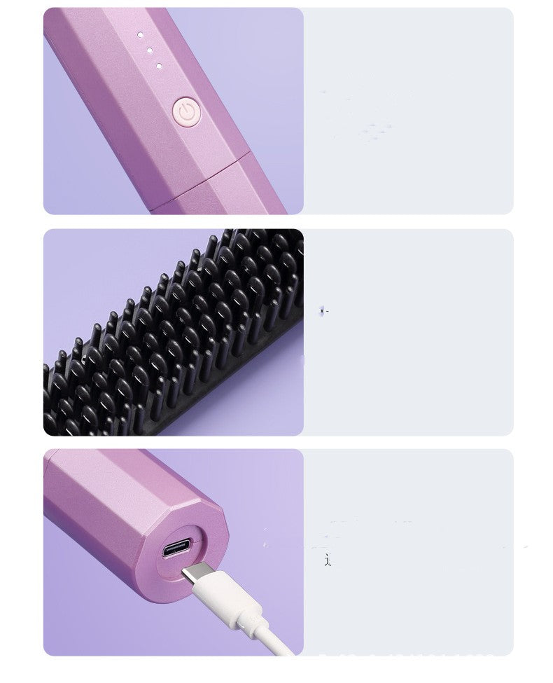 Two-purpose Comb Straightener For Curling Hair