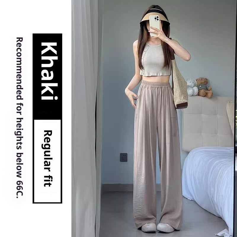 Casual Tall Sweatpants Idle Style White Wide Leg Pants