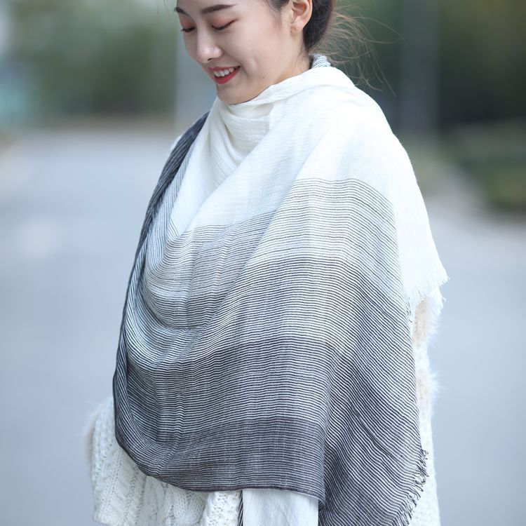 All-matching Art-style Striped Scarf For Women