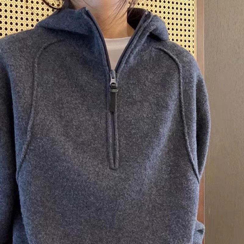 Women's American-style Double-sided Coral Fleece Hoodie