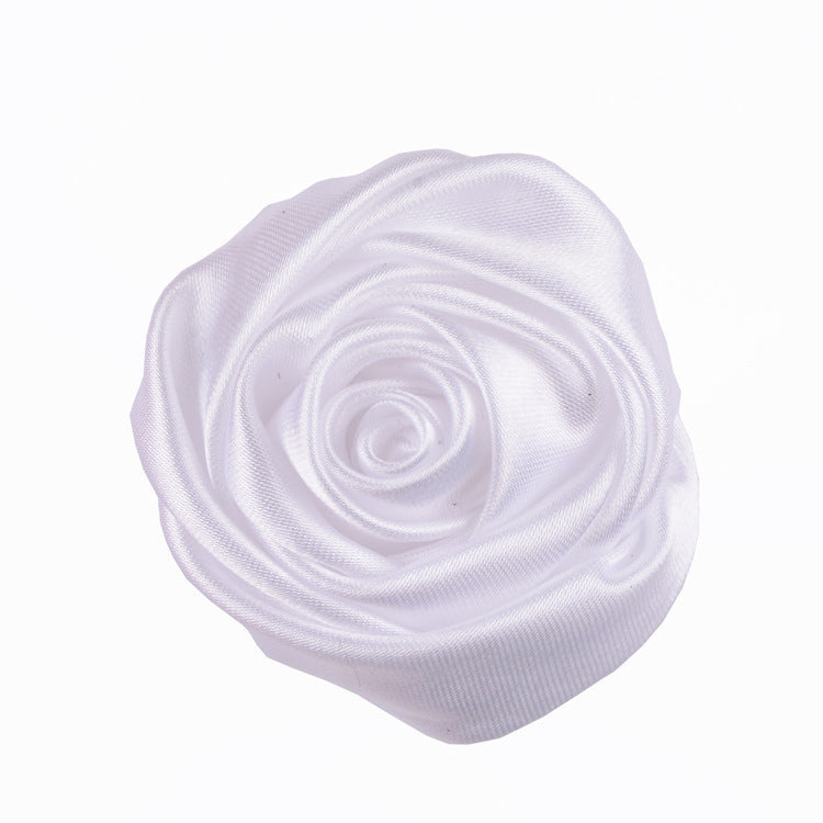 Rose Three-dimensional Bud Satin Fabric Flower Corsage Bridal Bouquet Ornament Accessories