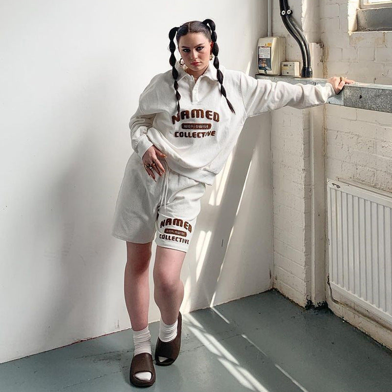 Campus Style Retro Corduroy Long-sleeved Sweater