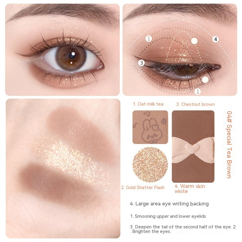 Three Colors Eye Shadow Powder Fine And Easy To Use