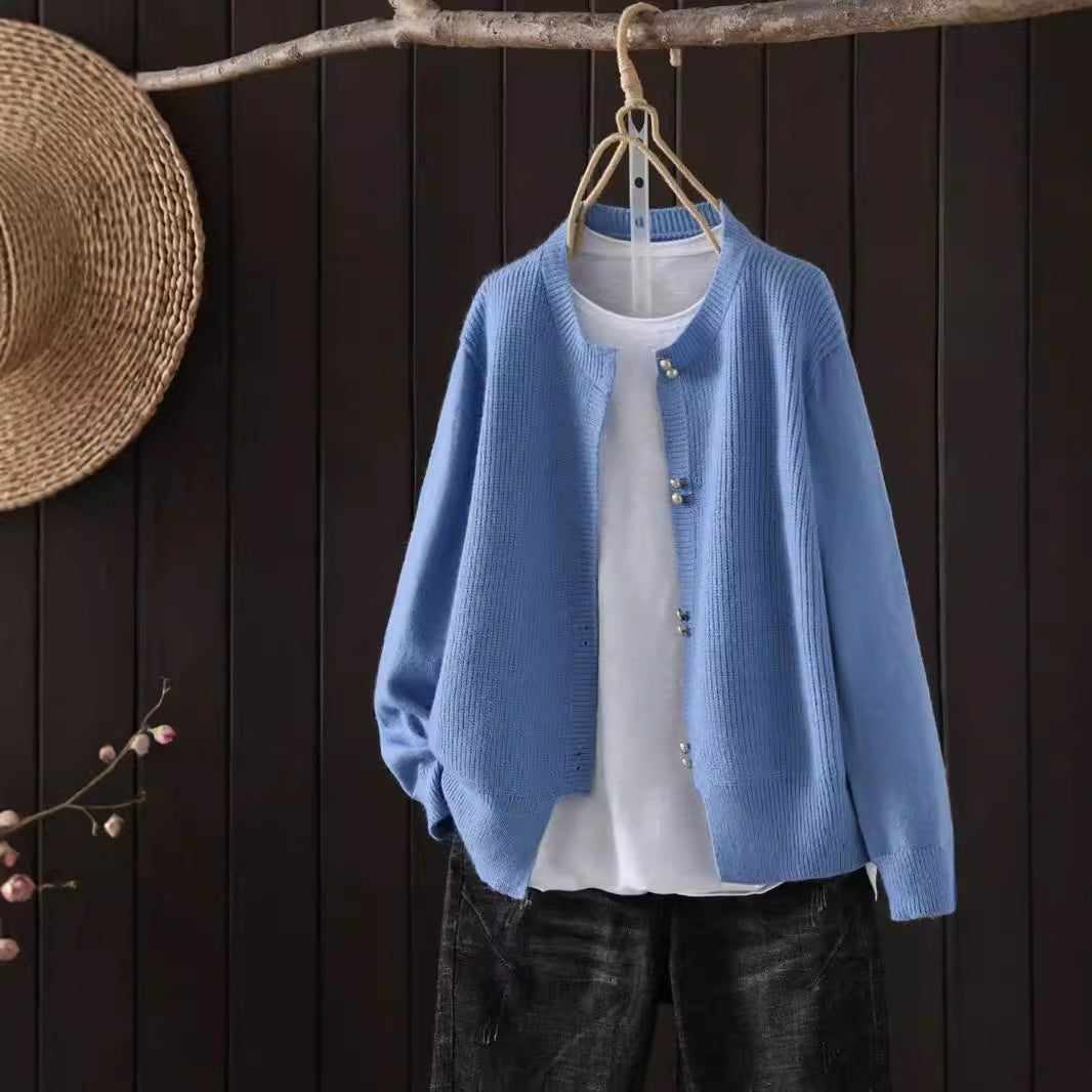 Women's Knitted Cardigan Classic Style Autumn New Loose Slimming And All-matching Soft Glutinous