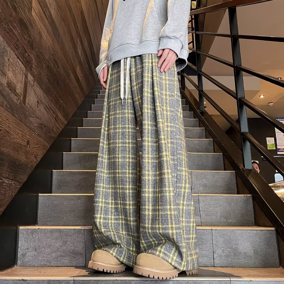 Fashion Plaid Casual Pants For Men And Women