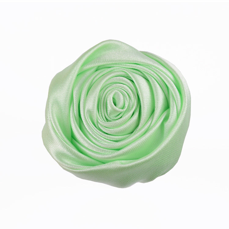 Rose Three-dimensional Bud Satin Fabric Flower Corsage Bridal Bouquet Ornament Accessories