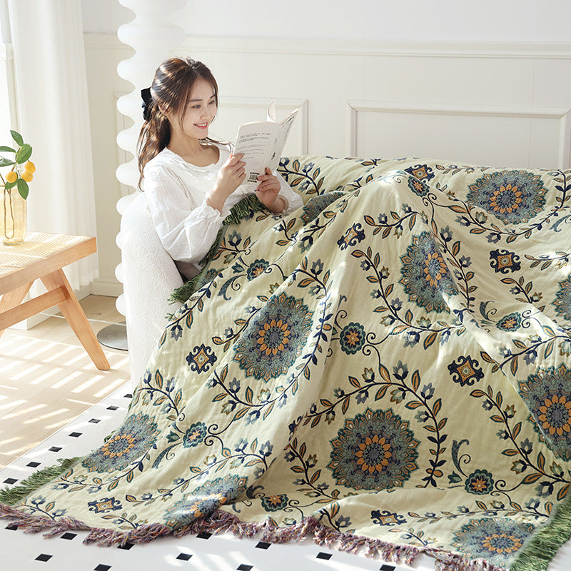 Double-sided Available Pure Cotton Gauze Towel Blanket