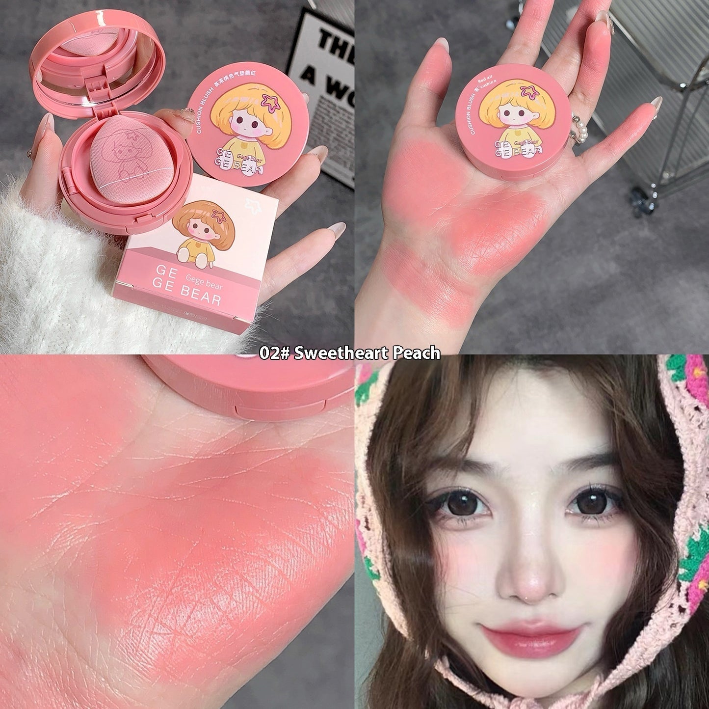 Cha Cha Peach Color Cushion Blush Brightening