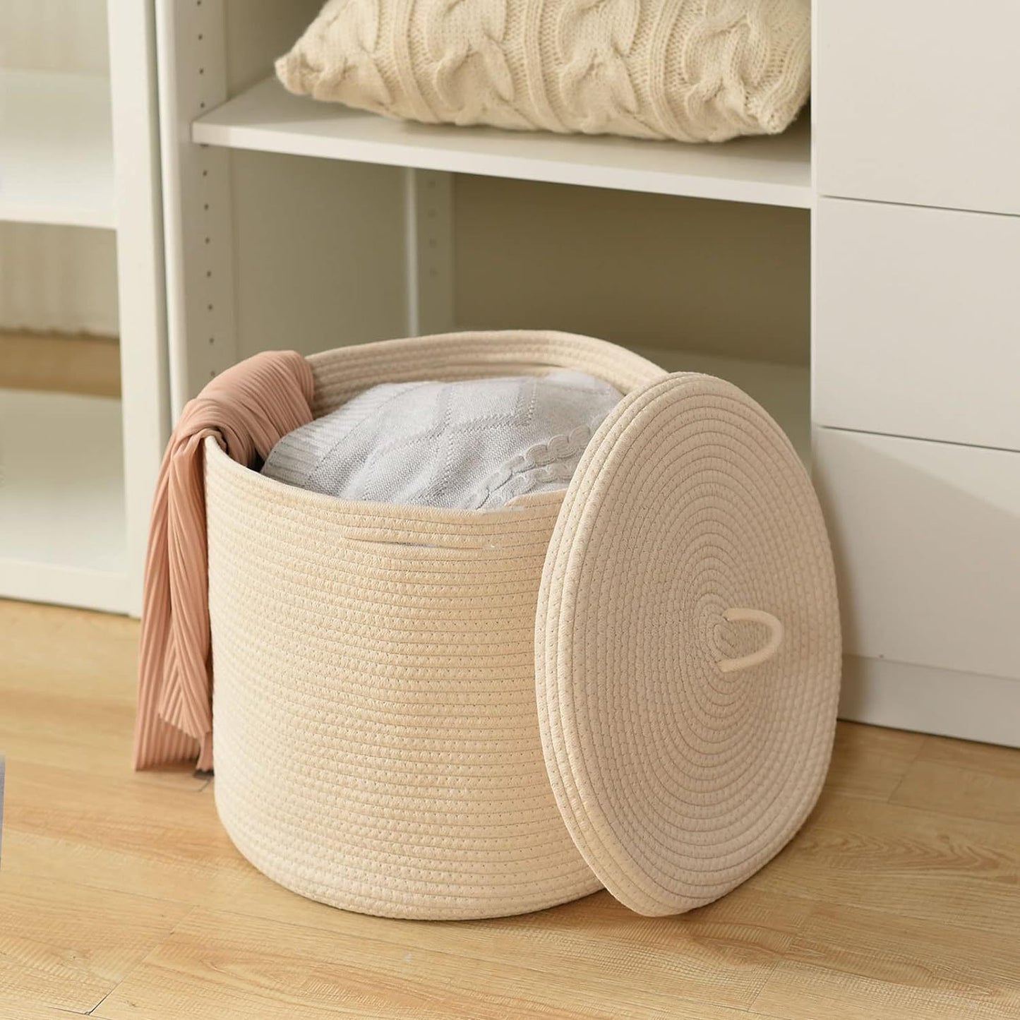 Clothes Weaved Storage Foldable Laundry Basket
