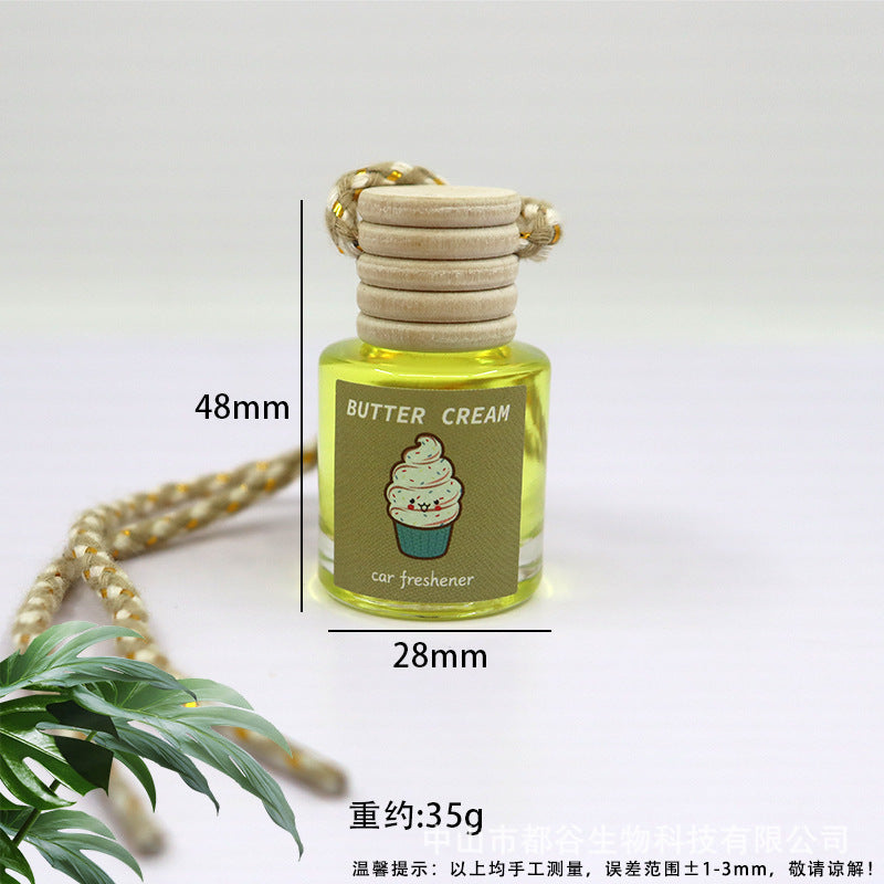 Auto Perfume Glass Bottle Car Aromatherapy Pendant Wood Aromatherapy