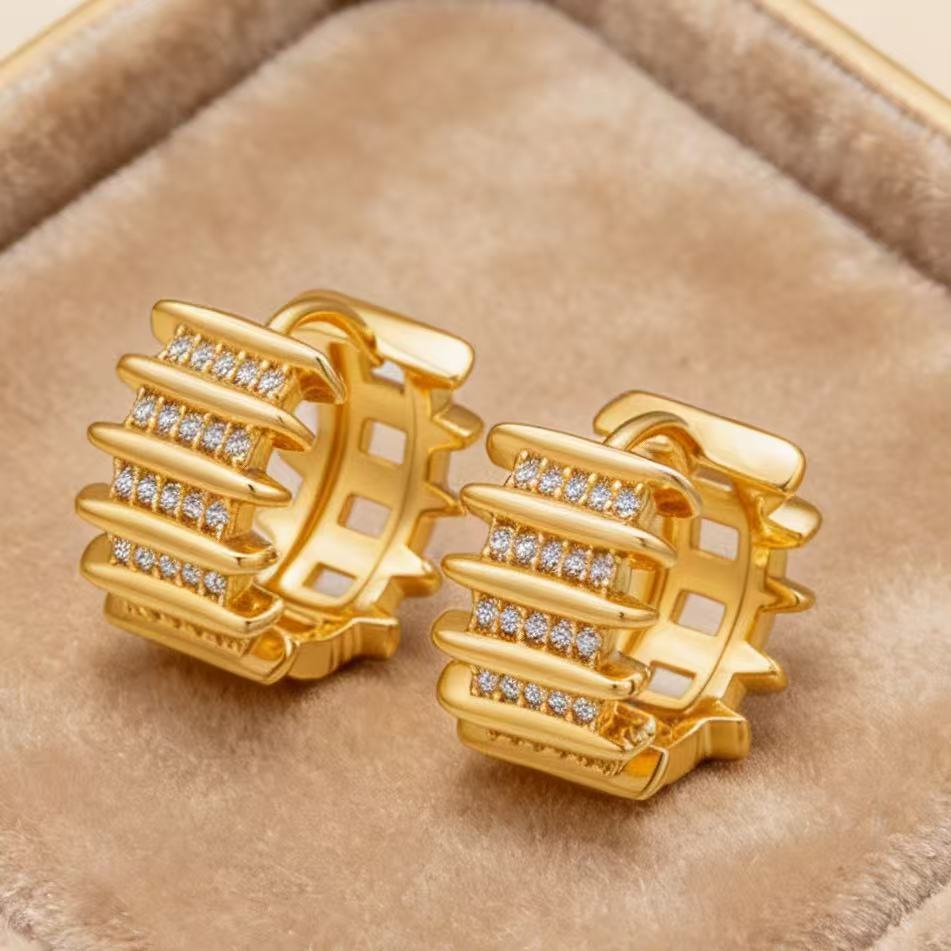 New Stylish Micro-pave Zircon Earrings